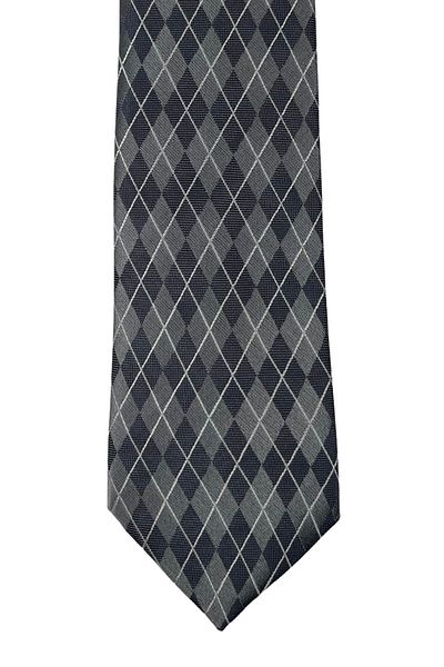 1001 Kravat 7 cm Wide Diamond Patterned Thin Tie