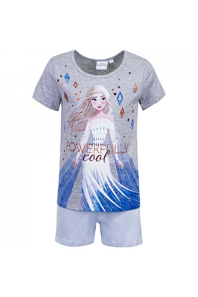 Frozen Pijamale scurte fete, Frozen powerfully cool, Gri 6 ani