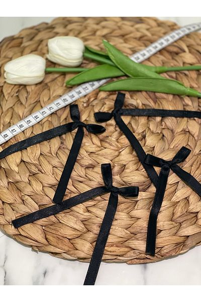 HİMENİSA Ribbon Bow 1 cm 20 Pcs Long Legged 10 cm Long Bow