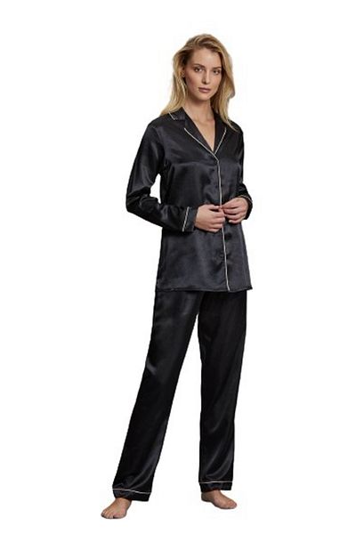 Andra Lingerie Pijamale dama din satin matasos Andra Lingerie Negru, L INTL