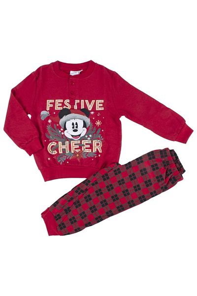 Mickey Mouse Pijama de bumbac cu tematica de Craciun Mickey Mouse, Festiv cheer