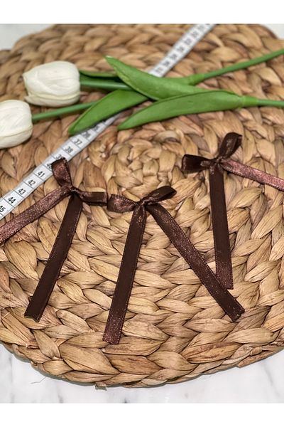 HİMENİSA Ribbon Bow 1 cm 20 Pcs Long Legged 10 cm Long Bow