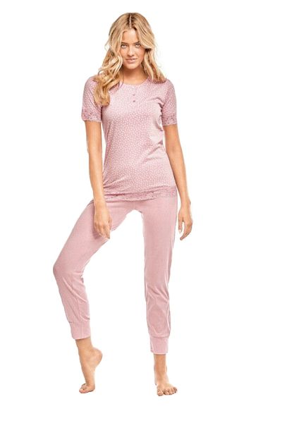 Infiore Pijamale dama maneci scurte infiore, Roz, L INTL