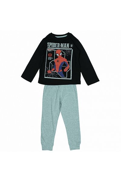 SPIDERMAN Spiderman long pajamas, model 1208, Black/Grey, 134 cm, 9 years