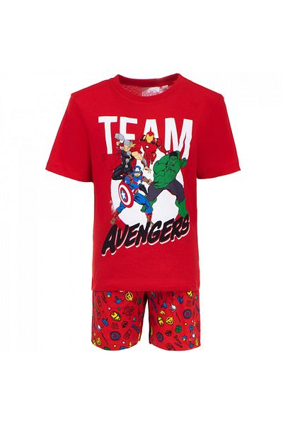 AVENGERS Pijamale scurte baieti, Avengers,Rosu, 10 ani