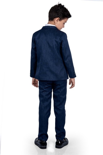 s.t. sebat tekstil Erkek Çocuk Yelek, Pantolon , Gömlek , Papyon ve Caket Tam Takım Elbise SB523