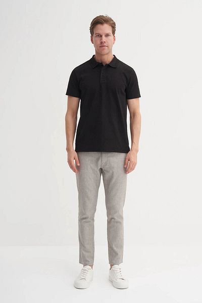 Cazador Ανδρικό μπλουζάκι Polo Neck Black 4153