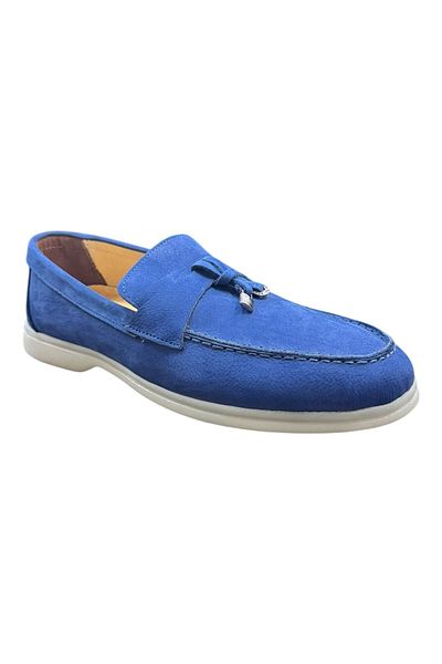 Greyybull Shoes Men's Casual Suede Shoes, Rok Loafer Shoes-Sax Color