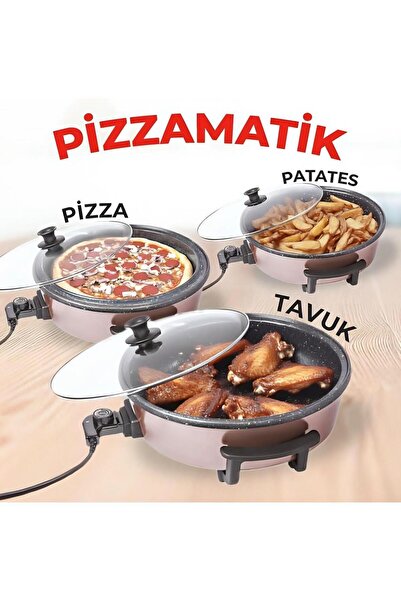 FMS Elektrikli Tencere Pizzamatik Rose 40 Cm ( 5 Kademe Isı Ayarı )