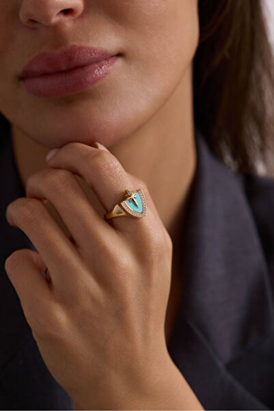 Sembol Gold Sirius Kutup Yıldızı Altın Yüzük Mineli Özel Tasarım