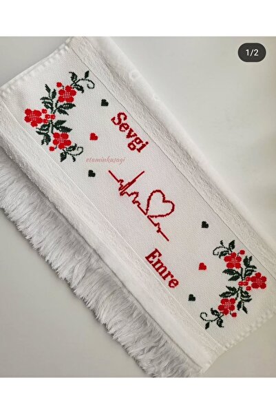 Etamin El İşleme İsimli Yüz Havlusu