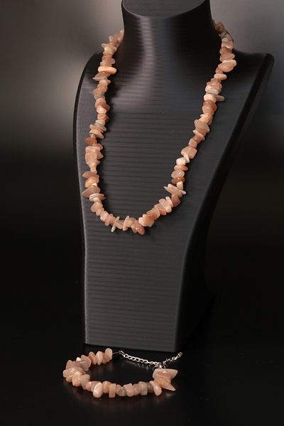 CessNova Certified 100% Original Cracked Natural Stone Necklace and Bracelet Set