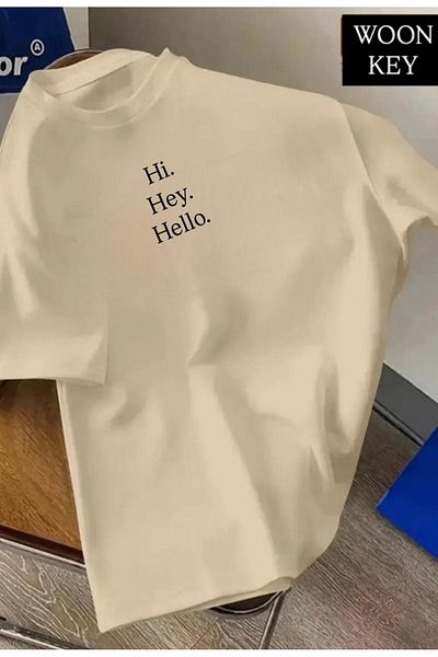 woonkey UNISEX OVERSIZE HI HEY HELLO ΜΑΥΡΟ ΜΠΛΟΥΖΑ ΠΟΔΗΛΑΤΟ ΜΕ ΜΟΥΣΙΚΟ ΣΚΕΛΟΣ ΝΕΑΣ ΣΕΖΟΝ