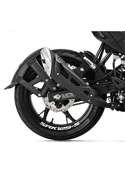 Motiker RKS (QJ MOTOR) SRK 125-S Motosiklet Jant İçi Sticker Etiket Modeli Beyaz
