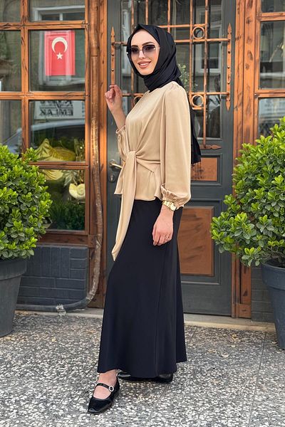 SEÇİL Selected blouse 10002511810019 camel