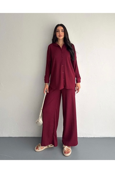 hiraz fashion Women's Turquoise Fabric Shirt Set