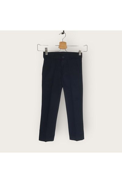 Mnk Gabardine Zipper Pocket Kids Trousers Navy Blue