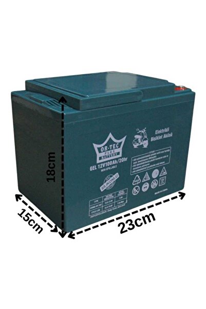 ORTEC Plus 12V 100AH Elektrikli Motosiklet Aküsü