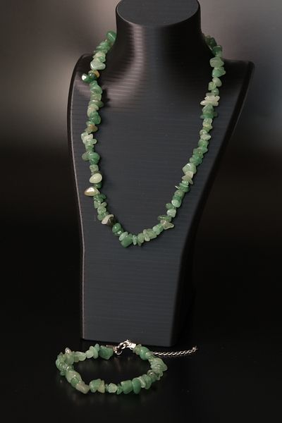 CessNova Certified 100% Original Cracked Natural Stone Necklace and Bracelet Set