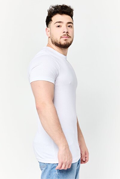 French Connection Men 3 Pack Crew Neck Short Sleeve Brand Logo T-Shirt, White