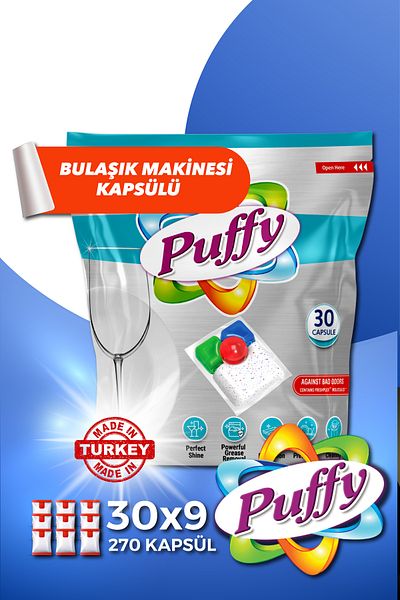 Puffy All in One Dishwasher Detergent Capsule 270 Washes