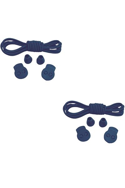 Mawrond 2Pairs--Round Laces, Lock-And-Release, No Tie Needed , 100cm, Elastic Shoelaces