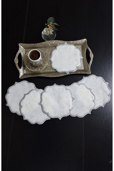 NGR HOME 6 Pieces Etamin Processable Coffee and Presentation Cocktail Napkins