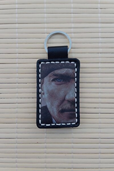 İZMİR ASKERİ MALZEME سلسلة مفاتيح جلدية أصلية من إنتاج خاص من Ayyildiz تحمل ص...