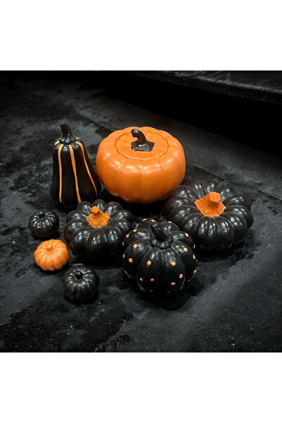 Roses Rose's Dark Pumpking Kabak Seti (Hallowen Pumpking, Ev Dekorasyon Obje ...