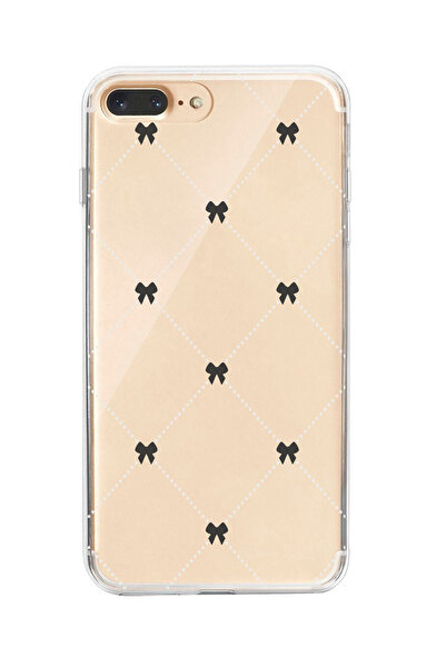 moonset Iphone 7 Plus / 8 Plus Uyumlu Kurdeleler Tasarımlı Baskılı Şeffaf Tel...