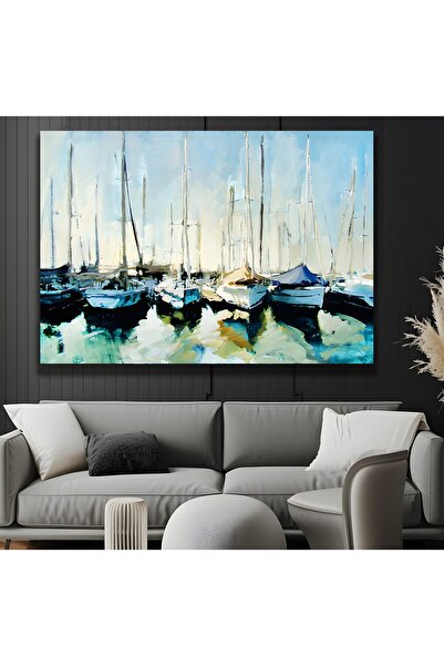 EMYA HOME Εκτύπωση σε καμβά με θέμα τα ιστιοπλοϊκά σκάφη