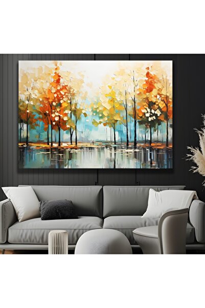 EMYA HOME Pictură pe pânză cu copaci colorați