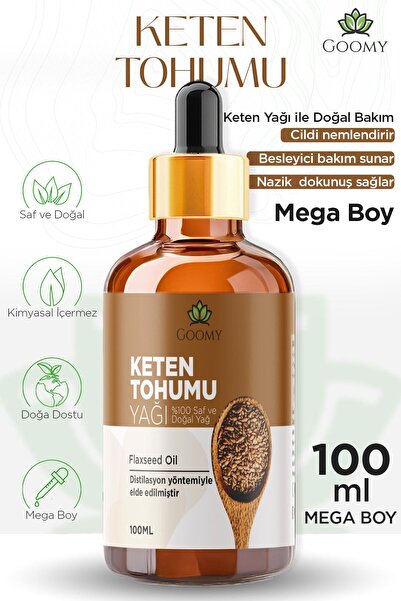GOOMY Flaxseed Oil Cold Pressed 100% Natural Herbal Fixed Oil Flaxseed Oil 100ml