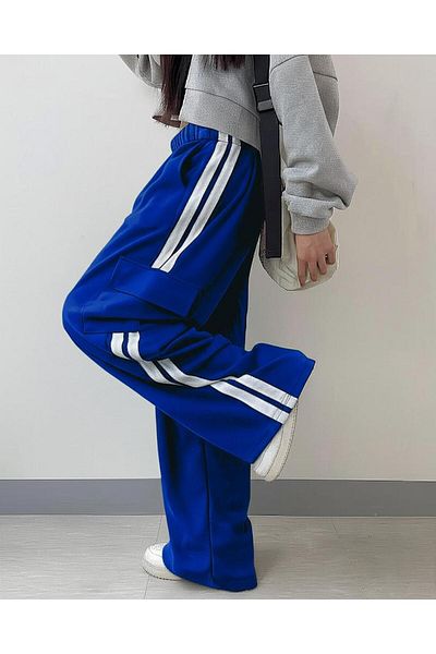 Lucky Line Pantaloni de trening cu picioare largi - Lycra, talie înaltă, pantaloni sport confortabili și eleganți