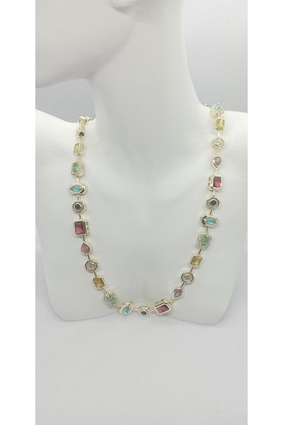ndjewelry Brand Model Colorful Stone Necklace