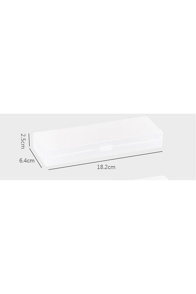 Choice M 18.2x6.4x2.5cm 2023 Pencil Cases Pens Storage School Office Simple Matte Transparent Plastic Box F