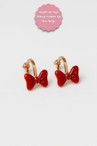 MakeWell Non Pierced Earrings Clip on Bow Pinch Earrings for Ear Without Holes