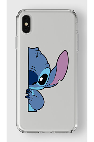 moonset Iphone X / XS Uyumlu Stitch Tasarımlı Baskılı Şeffaf Telefon Kılıfı