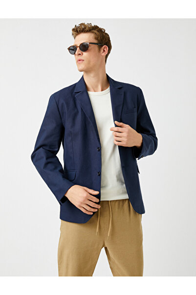 Koton Чоловічий піджак-піджак 2sam50001hw темно-синій