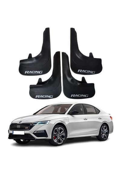 SONİKON LİNE Skoda Octavia Compatible Racing Written 4-Piece Leggings Mudguard Leggings Modified