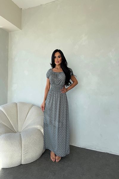 LİLA İSTANBUL Madonna Collar Floral Print Summer Dress (Standard Size S/M/L Compatible)