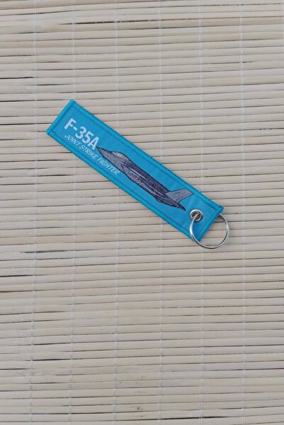 İZMİR ASKERİ MALZEME F-35 A إزالة قبل الطيران سلسلة مفاتيح من القماش الأزرق ا...