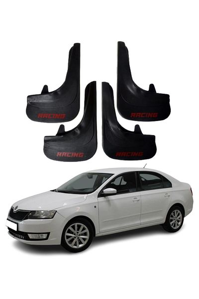 SONİKON LİNE Skoda Rapid Compatible Racing Written 4-Piece Leggings Mudguard Leggings Modified
