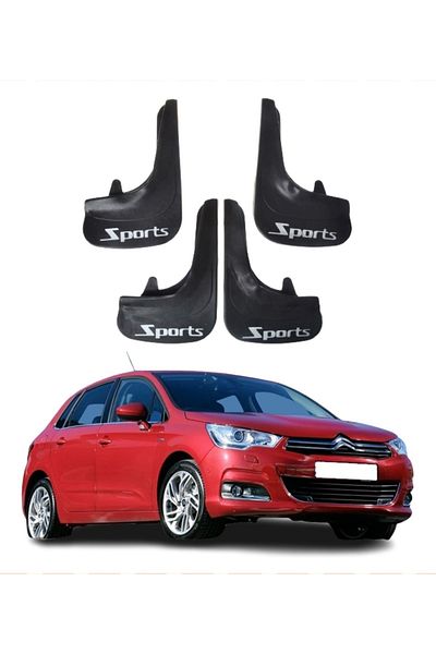 SONİKON LİNE Citroen C4 11 and after Compatible Sports Written 4-Piece Dust Cover Mudguard Mudguard Modified