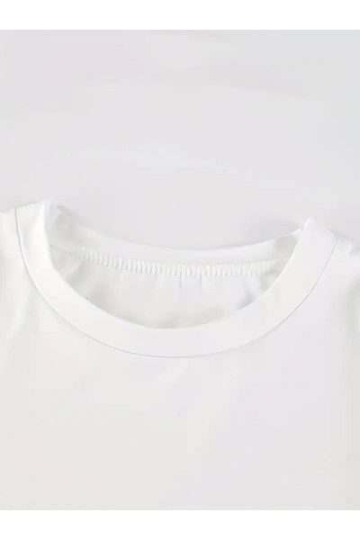 Moka Shopin Tricou oversize cu decolteu cu imprimeu MokaShopin - alb