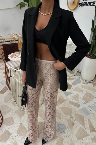 Moka Shopin Mokashopin Lined Lace Pants 0081