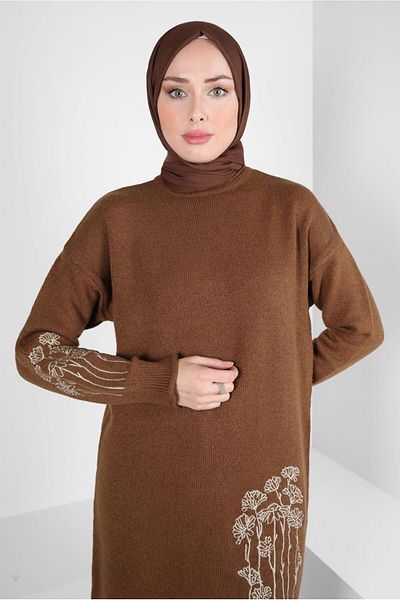 Alvina EMBROIDERY DETAILED KNIT TUNIC 44116