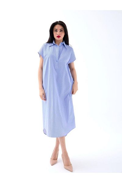Simala 7450 Dress-Blue with White Stripes