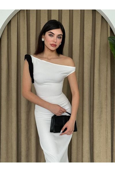 MODA Ahes Shopping Jovani Shoulder Detailed Dress