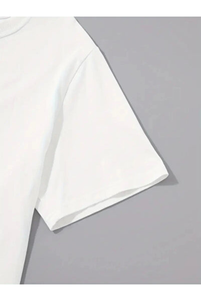 JANES Футболка з принтом з великою горловиною - Біла